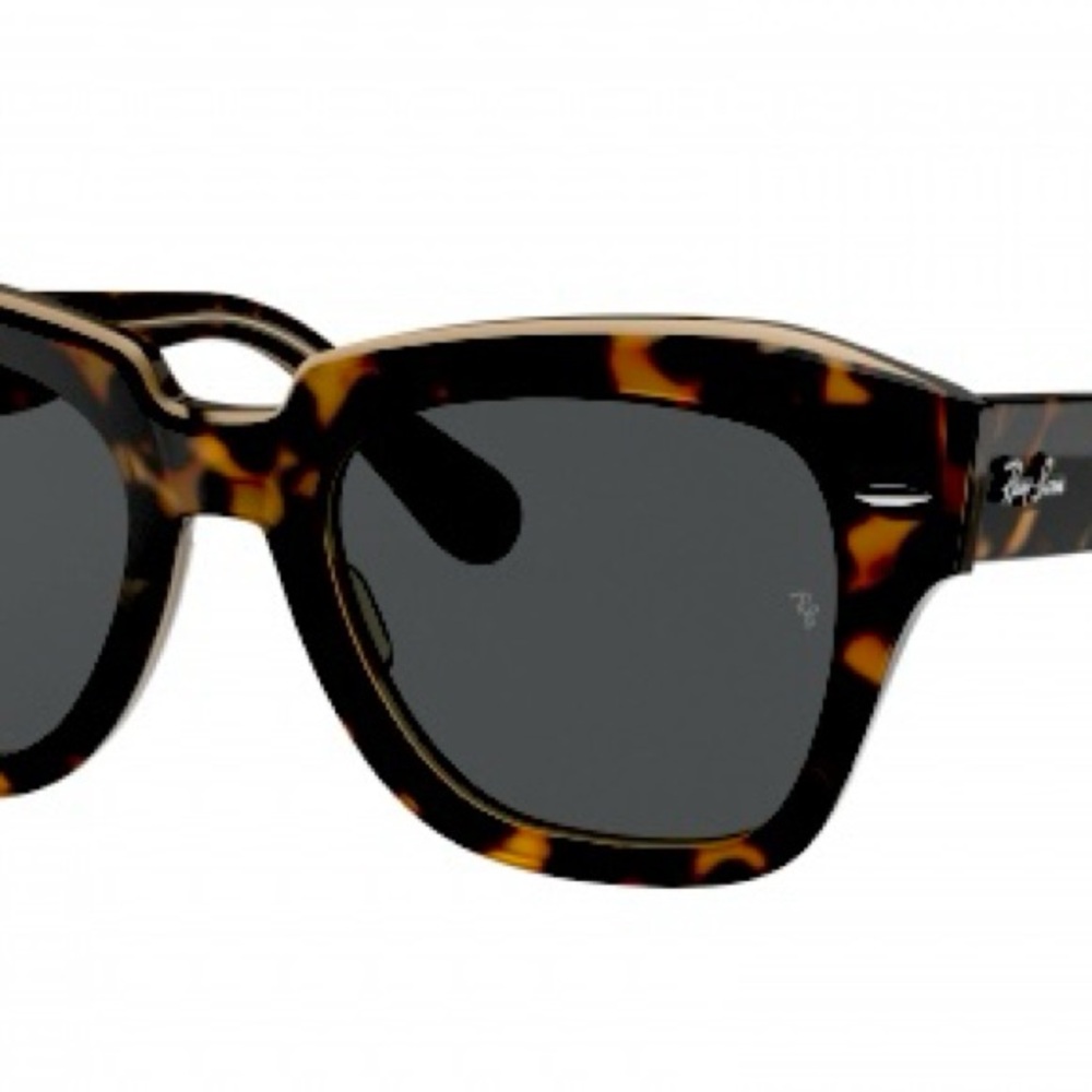 Ray-Ban State Street Women’s Fashion Sunglasses RB2186 Brown Tortoise Grey Smoke - Picture 3 of 10
